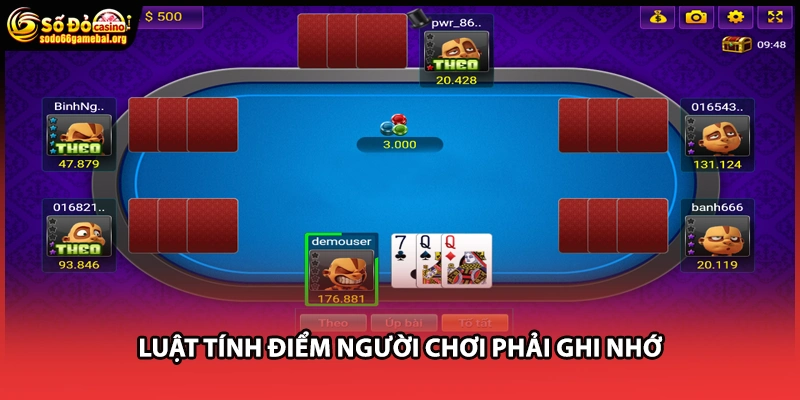 Luật tính điểm người chơi phải ghi nhớ